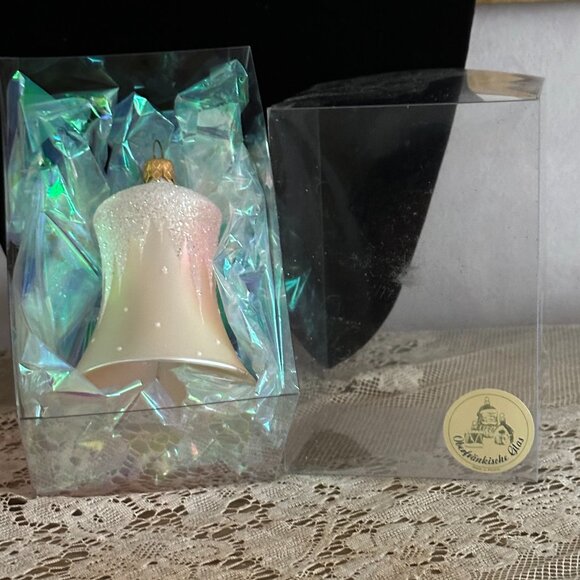 Vintage Oberfrankische glas Christmas Bell Made In Poland In Original Box - Picture 9 of 12